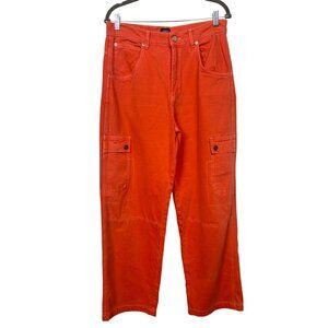 BDG Urban Outfitters 29 Orange Cargo Pants Baggy Loose Y2K  Skater Cotton